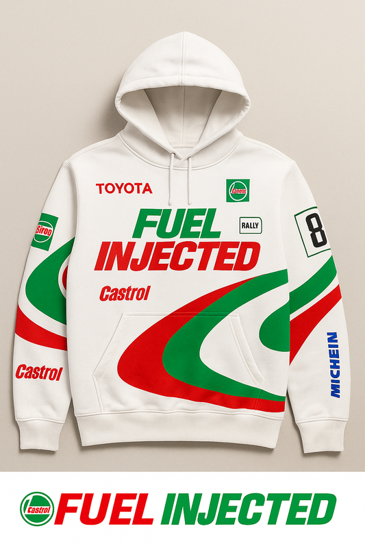 FUEL INJECTED – TOYOTA × CASTROL Livery Hoodie